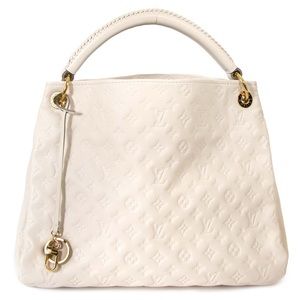 LOUIS VUITTON Artsy MM Empreinte White Tote Monogram+Dust Bag w/tags, never used